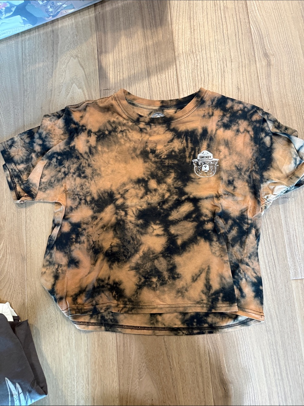 Tie-Dye Short Sleeve Tee in Brown & Black